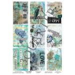 3Quarter Designs Tag Sheet - Teal Happiness [TAG017]