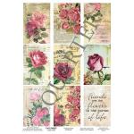3Quarter Designs Tag Sheet - Vintage Floral [TAG004]