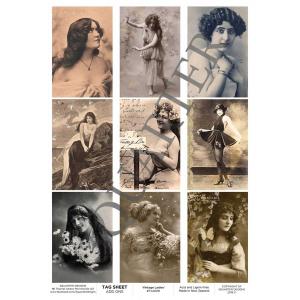 3Quarter Designs Tag Sheet - Vintage Ladies [TAG019]