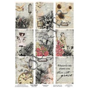 3Quarter Designs Tag Sheet - Vintage Music [TAG007]