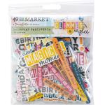 49 & Market Glimmer & Glee Collection - Chipboard Sentiments [DGG-36152]