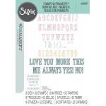49 & Market / Sizzix Framelits Die & Stamp Set - Fine Line Alpha 01 [666807]