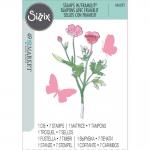 49 & Market / Sizzix Framelits Die & Stamp Set - Painted Pencil Botanical [666635]