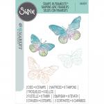 49 & Market / Sizzix Framelits Die & Stamp Set - Painted Pencil Butterflies [666634]
