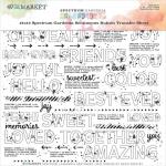49 & Market Spectrum Gardenia Collection - 12" x 12" Rub On Transfer Sheet - Sentiments [SG-23718] - ON SALE!