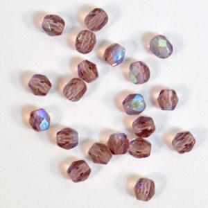 4mm Firepolish Beads - [2004AB] Amethyst AB