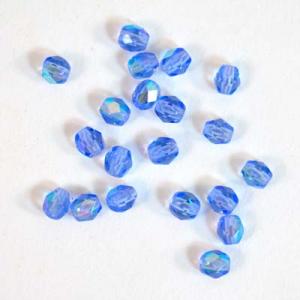 4mm Firepolish Beads - [3003AB] Lt. Sapphire AB