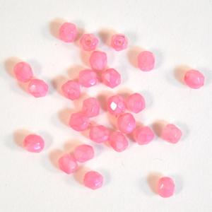 4mm Firepolish Beads - [37735] Opal Pink