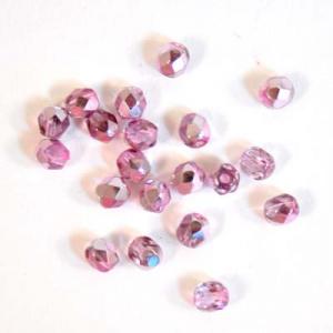 4mm Firepolish Beads - [97374] Flamingo