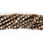 6mm Firepolish Beads - [21115] Matte Iris Brown