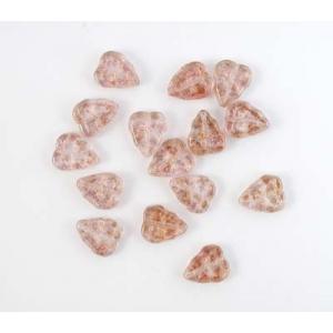 8/10 Leaf Bead - [15495] Luster Trans Topaz/Pink