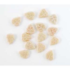 8/10 Leaf Bead - [LR13010] Luster Iris Lt. Beige