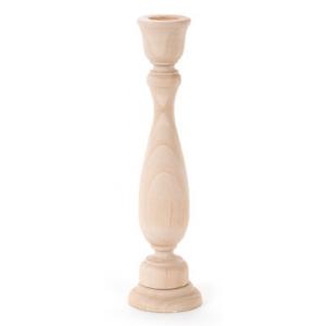 Wooden Candlestick - 9" [9117-32]