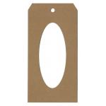 Joggles Window Tags - Oval - Kraft [52581]