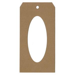 Joggles Window Tags - Oval - Kraft [52581]
