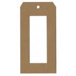 Joggles Window Tags - Rectangle - Kraft [52585]