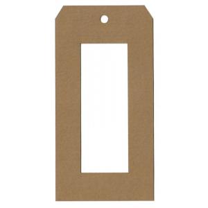 Joggles Window Tags - Rectangle - Kraft [52585]