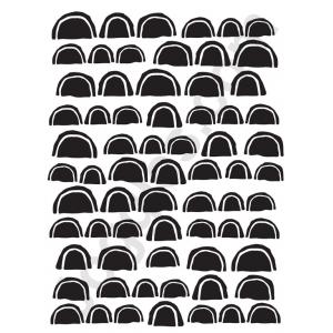 Joggles Stencils - Scalloped Rows [20-33723]