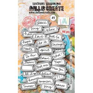 AALL & Create Ephemera - Tiny Words White - #9
