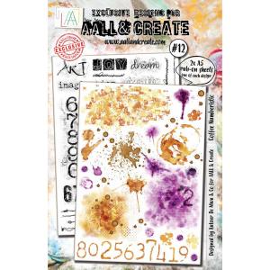 AALL & Create Rub-On Sheets - Coffee Numberistic #12