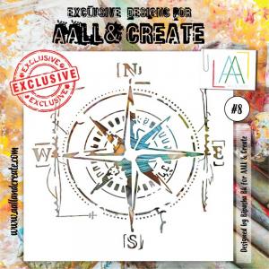 AALL & Create Stencil - Compass #8