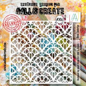 AALL & Create Stencil - Deco Sunrise #206