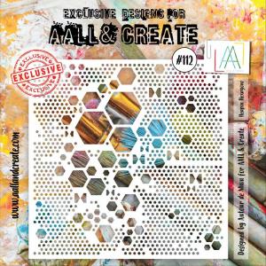 AALL & Create Stencil - Heapza Hexagonz #112