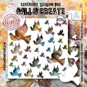 AALL & Create Stencil - Wings Of Glory #226