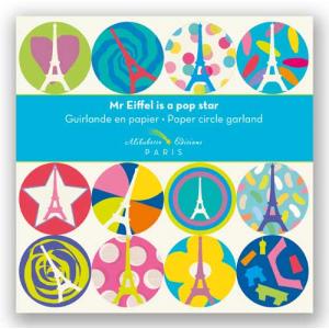 Alibabette Editions Paper Circle Garland - Mr Eiffel Is A Pop Star [GUIR003]