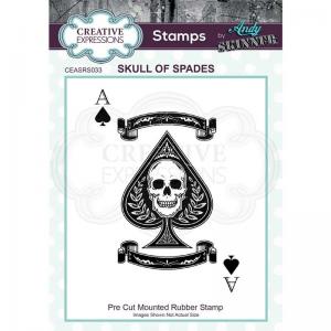 Andy Skinner Cling Stamp - Skull Of Spades [CEASRS033]
