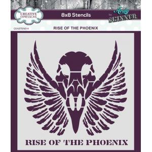 Andy Skinner Stencil 8" x 8" - Rise Of The Phoenix [CEASTEN014]