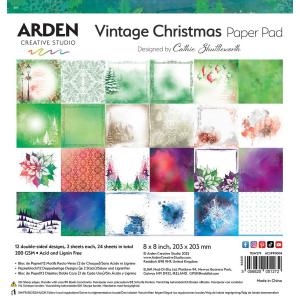 Arden Creative Studio / Cathie Shuttleworth Vintage Christmas Collection - 8" x 8" Paper Pad [ACSPP0008]