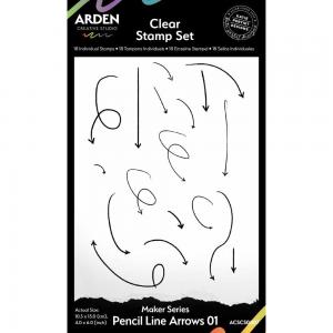 Arden Creative Studio Maker Series - Clear Stamp Set Set - Pencil Line Arrows 01 [ACSCS0007]