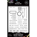 Arden Creative Studio Maker Series - Clear Stamp Set - Traveler Essential Words & Phrases [ACSCS0027]