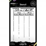 Arden Creative Studio Maker Series - Stencil - Ledger 01 [ACSST0006]