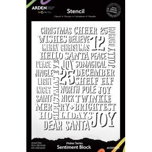 Arden Creative Studio Maker Series Stencil - Sentiment Block [ACSST0013]