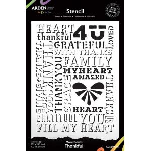 Arden Creative Studio Maker Series Stencil - Thankful [ACSST0015]