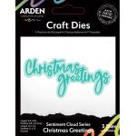 Arden Creative Studio Stentiment Cloud Series Craft Dies - Christmas Greetings [ACSCD0033]