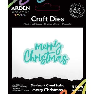 Arden Creative Studio Stentiment Cloud Series Craft Dies - Merry Christmas [ACSCD0032]