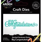 Arden Creative Studio Stacked Sentiment Series - Craft Dies - Big Congratulations [ACSCD0025]