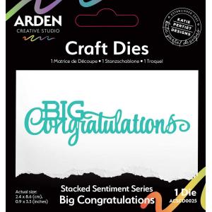 Arden Creative Studio Stacked Sentiment Series - Craft Dies - Big Congratulations [ACSCD0025]