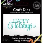 Arden Creative Studio Stacked Sentiment Series - Craft Dies - Happy Holidays [ACSCD0018]