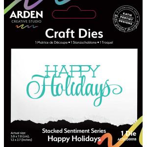 Arden Creative Studio Stacked Sentiment Series - Craft Dies - Happy Holidays [ACSCD0018]