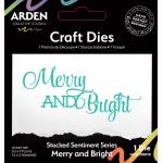 Arden Creative Studio Stacked Sentiment Series - Craft Dies - Merry And Bright [ACSCD0019]