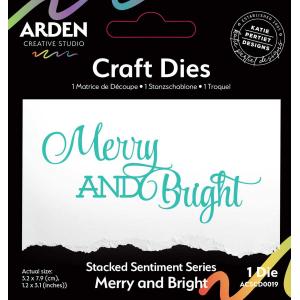 Arden Creative Studio Stacked Sentiment Series - Craft Dies - Merry And Bright [ACSCD0019]