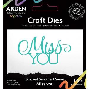 Arden Creative Studio Stacked Sentiment Series - Craft Dies - Miss You [ACSCD0010]