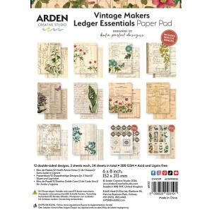 Arden Creative Studio Vintage Makers 6" x 8" Paper Pad - Ledger Essentials [ACSPP0025]
