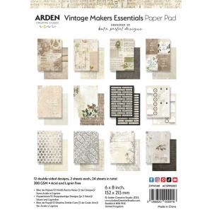 Arden Creative Studio Vintage Makers Collection - 6" x 8" Paper Pad - Essentials [ACSPP0003]