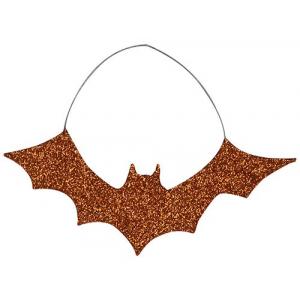 Bethany Lowe Glitter Bat - Orange