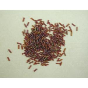 Miyuki 6mm Bugle Beads - 134FR Matte Transluscent Dark Topaz AB
